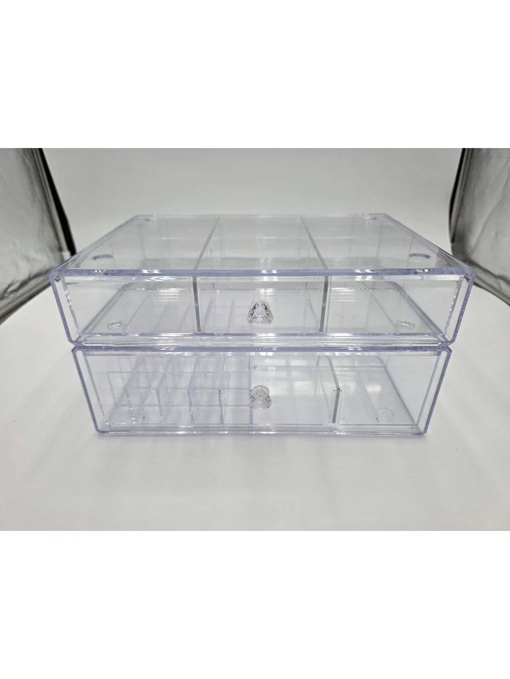 Clear Acrylic Makeup Organizer with Two Drawers